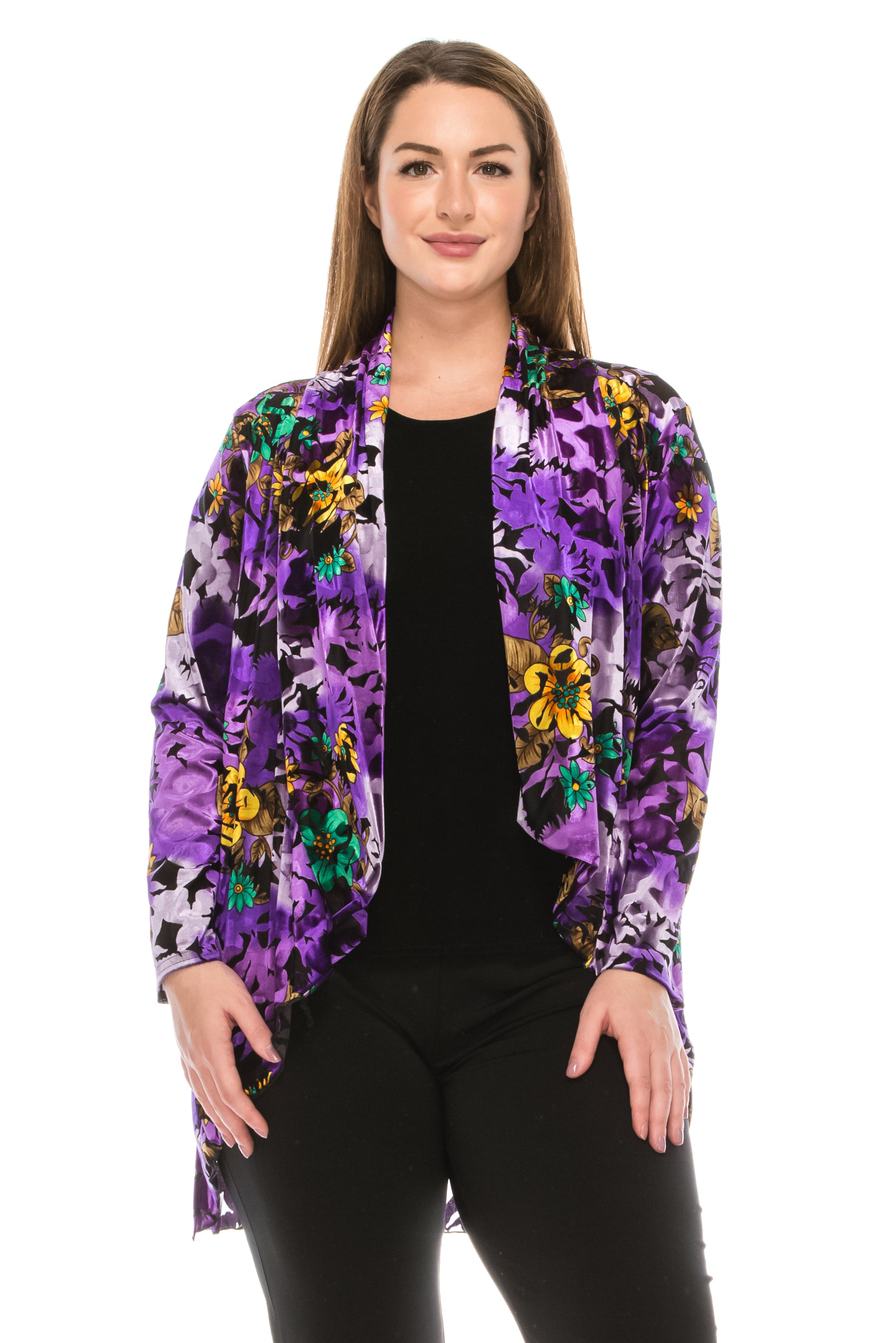 Jostar Women's Velvet Burnout Vegas Jacket Long Sleeve Plus, 424VB-LXP-B007 - Jostar Online
