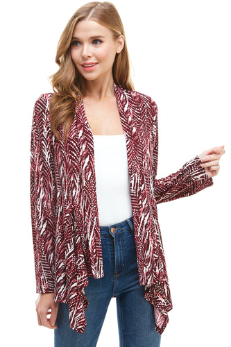 Jostar Women's Stretchy Print Mid Cut Jacket Long Sleeve Print, 428BN-LP-W247 - Jostar Online