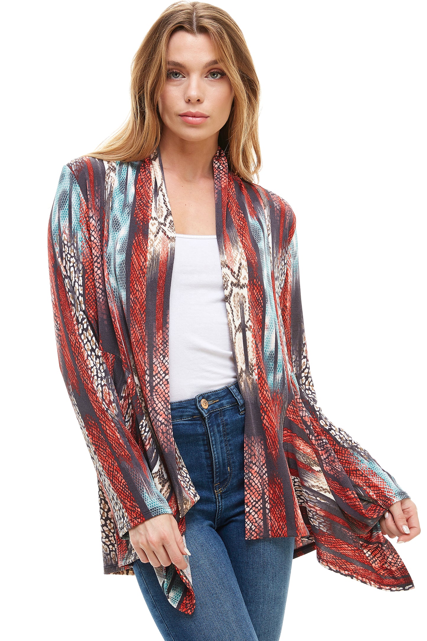 Jostar Women's Stretchy Print Mid Cut Jacket Long Sleeve Print, 428BN-LP-W249 - Jostar Online