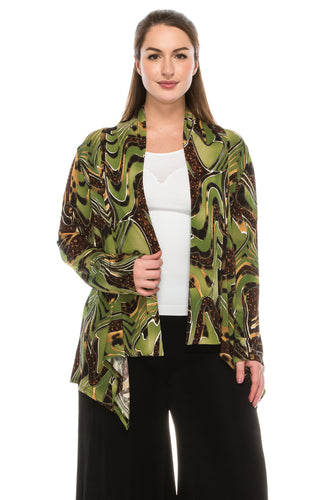 Jostar Women's Stretchy Print Mid Cut Jacket Long Sleeve Print, 428BN-LP-W984 - Jostar Online