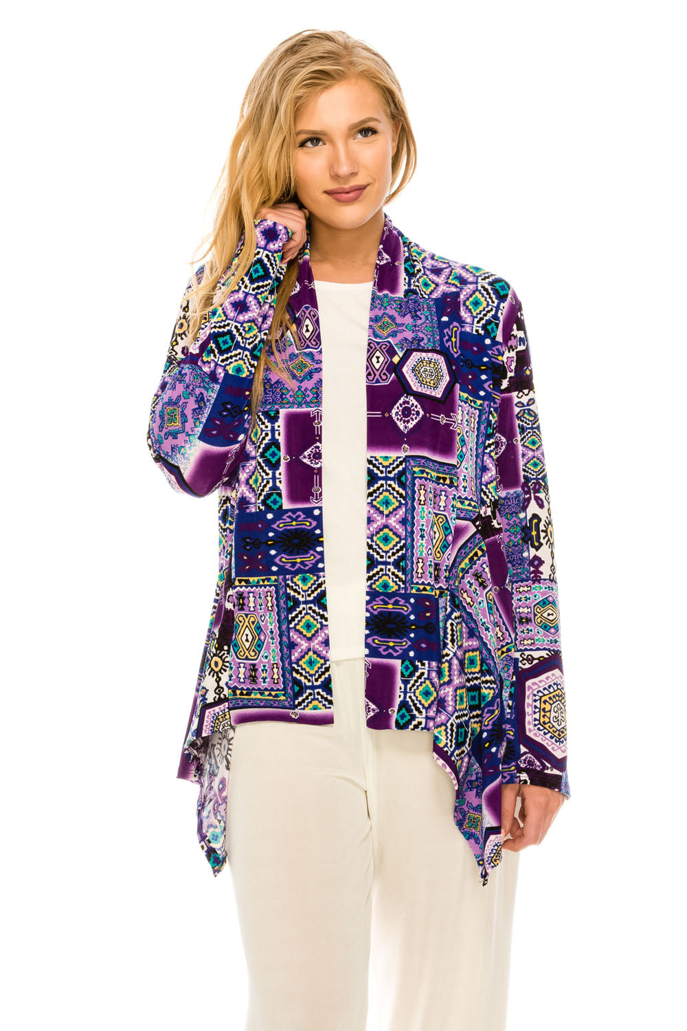 Jostar Women's Stretchy Print Mid Cut Jacket Long Sleeve Print Plus, 428BN-LXP-W166 - Jostar Online