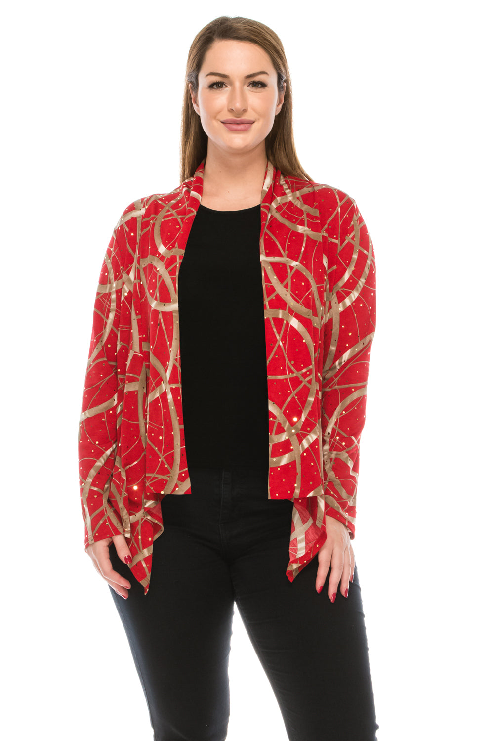 Jostar Women's Glitter Mid Cut Jacket Long Sleeve Print Glitter, 428GL-LP-G008 - Jostar Online