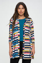 Load image into Gallery viewer, ITY Duster Jacket Quarter Sleeve Print-471HT-QRP1-W358
