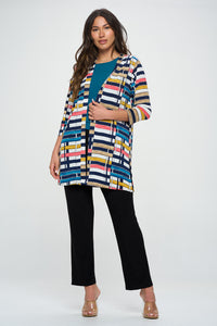 ITY Duster Jacket Quarter Sleeve Print-471HT-QRP1-W358