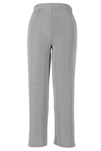 Plus Size Acetate Elastic Waist Full Length Pants-500AY-X - Jostar Online