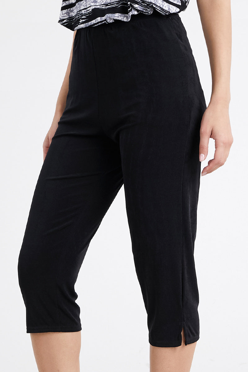 KANCY KOLE Women Slacks Paper Bag Pants Loose Elastic Waist Trouser Cropped  Pants with Belt (Black,S) at Amazon Women's Clothing store