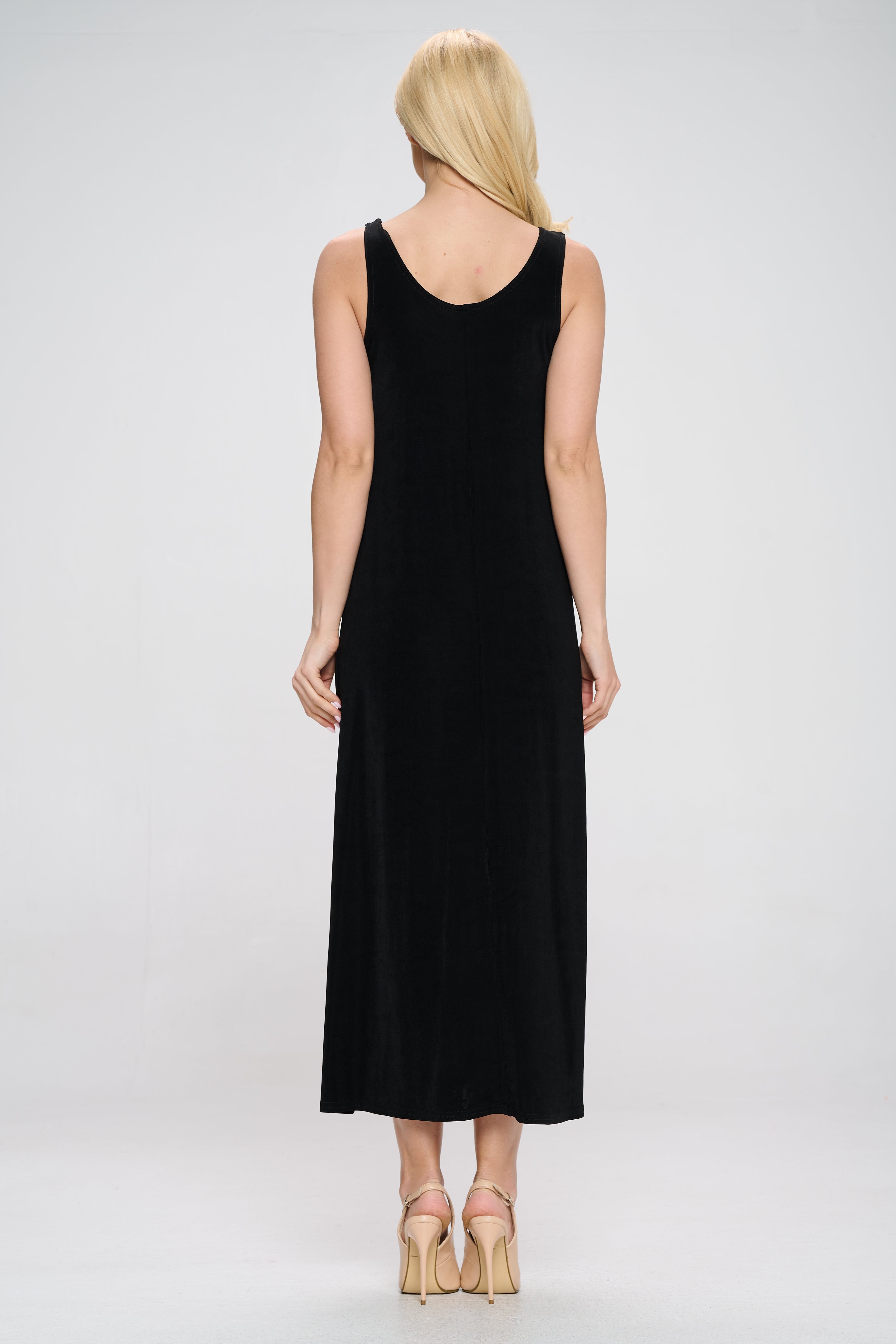 Black long shop tank dress