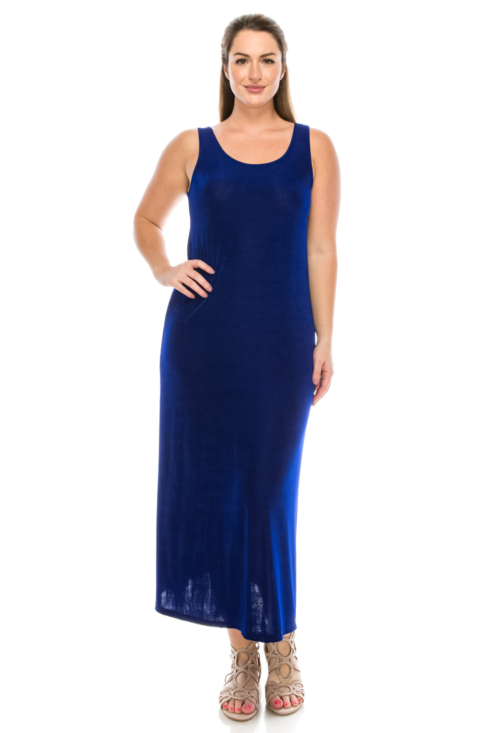 Jostar Women's Non Iron Long Tank Dress in Plus Size, 700AY-TX - Jostar Online
