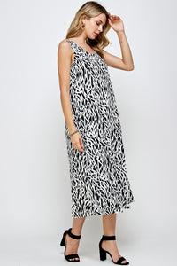 Stretchy Long Tank Dress Print 7000BN-TRP1-W289 - Jostar Online