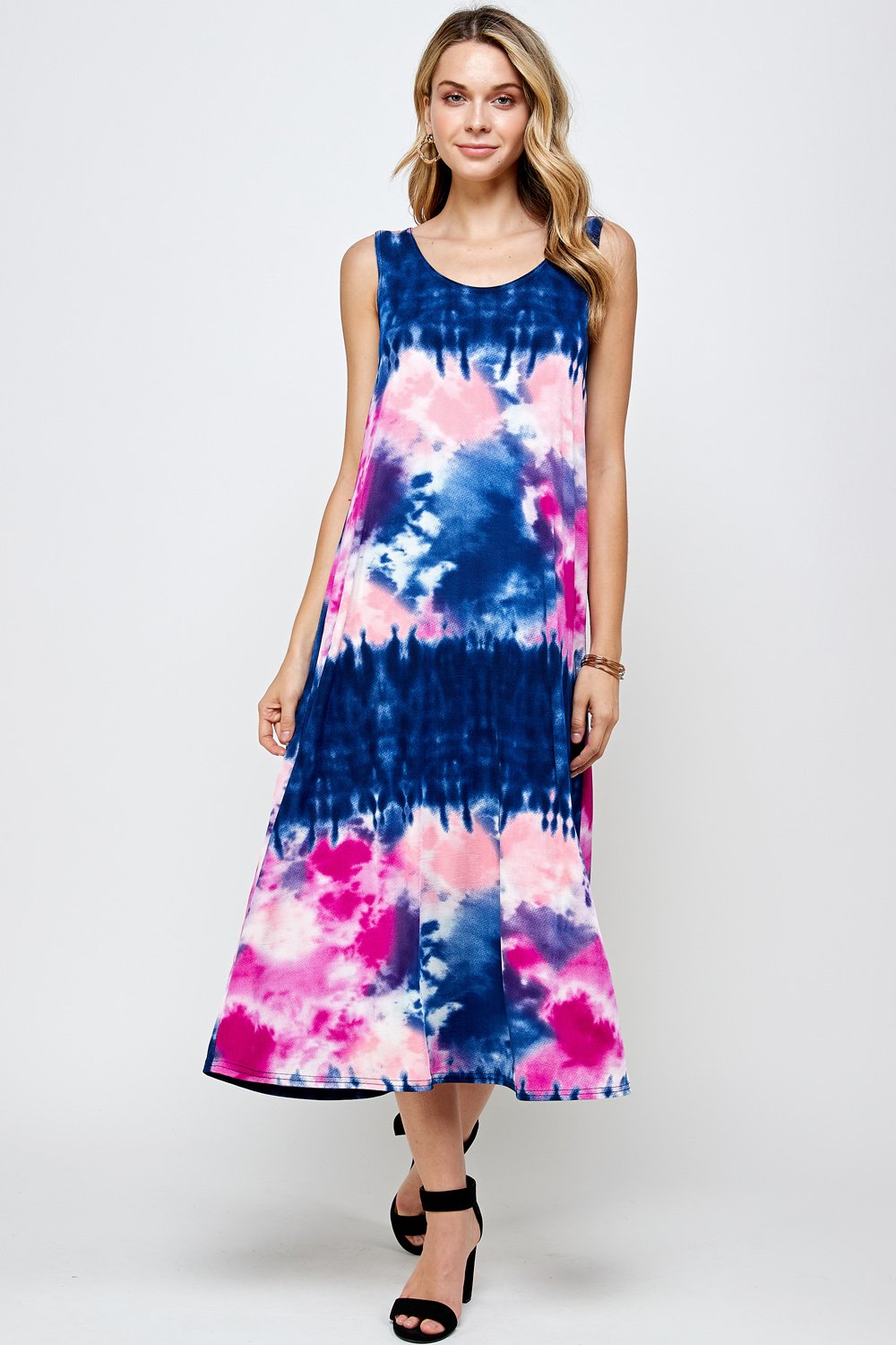 Stretchy Long Tank Dress Print 7000BN-TRP1-W294 - Jostar Online