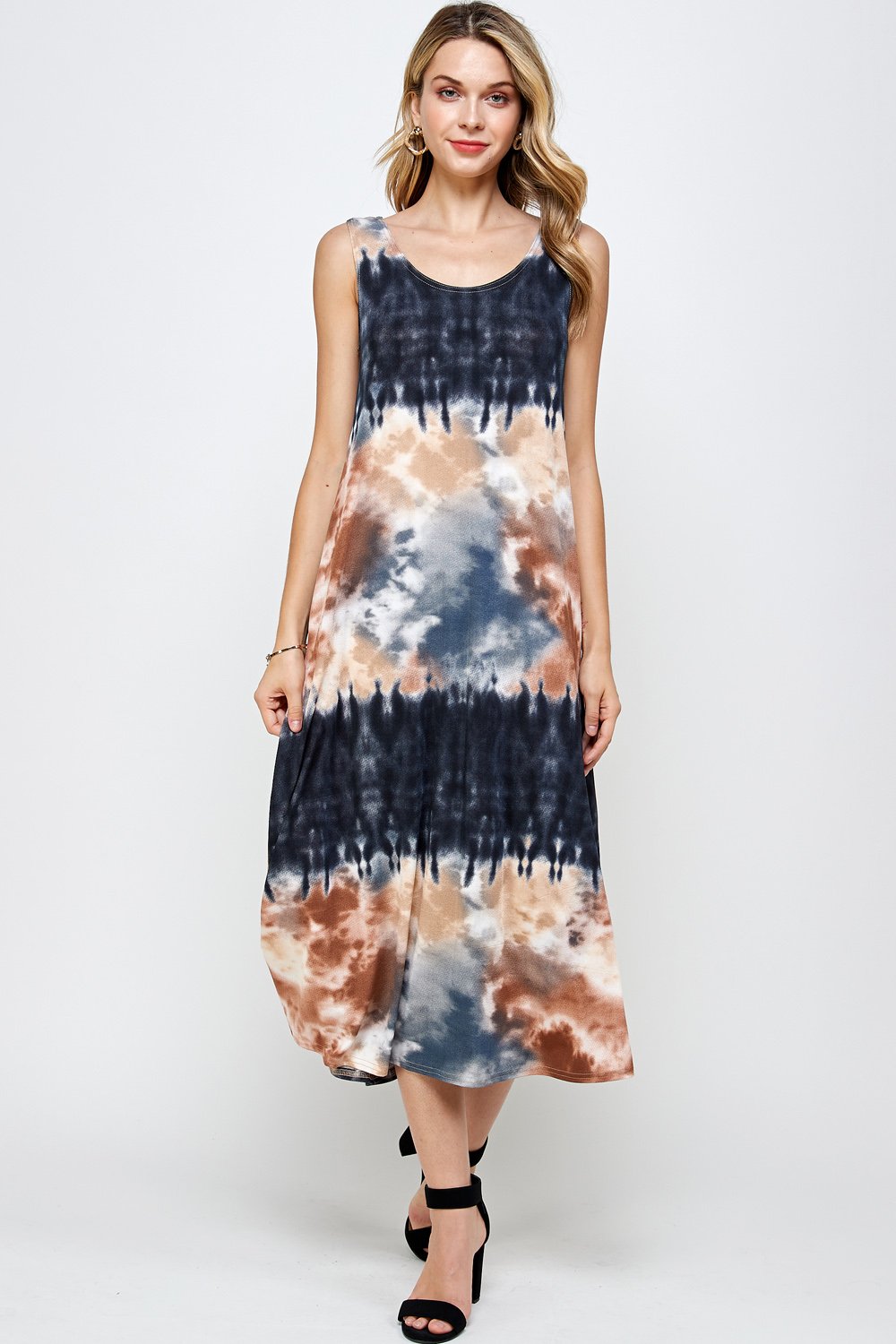 Stretchy Long Tank Dress Print 7000BN-TRP1-W294 - Jostar Online