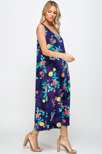 Stretchy Long Tank Dress Print 7000BN-TRP1-W301 - Jostar Online