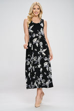 Load image into Gallery viewer, Stretchy Long Tank Dress Print -7000BN-TRP1-W309 - Jostar Online
