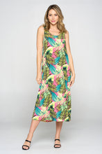 Load image into Gallery viewer, Stretchy Long Tank Dress Print -7000BN-TRP1-W311
