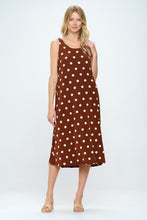 Load image into Gallery viewer, Polka Dot Print  Long Tank Dress Print -7000BN-TRP1-W360
