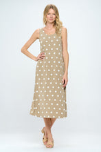 Load image into Gallery viewer, Polka Dot Print  Long Tank Dress Print -7000BN-TRP1-W360
