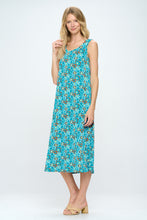 Load image into Gallery viewer, Retro Print  Long Tank Dress Print -7000BN-TRP1-W363
