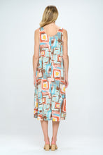 Load image into Gallery viewer, Neutrals Abstracts  Print  Long Tank Dress Print -7000BN-TRP1-W364
