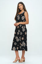 Load image into Gallery viewer, Plus Size Print Tank Long Dress Sleeveless-7000BN-TXP1-W370
