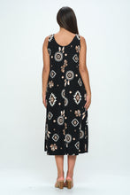 Load image into Gallery viewer, Plus Size Print Tank Long Dress Sleeveless-7000BN-TXP1-W370
