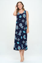 Load image into Gallery viewer, Print Long Tank Dress Print -7000BN-TRP1-W370
