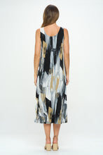 Load image into Gallery viewer, Plus Size Print Tank Long Dress Sleeveless- 7000BN-TXP1-W379
