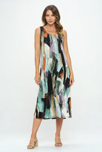 Load image into Gallery viewer, Plus Size Print Tank Long Dress Sleeveless- 7000BN-TXP1-W379
