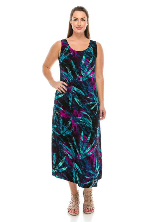 Jostar Women's Stretchy Long Tank Dress Print, 700BN-TP-W101 - Jostar Online
