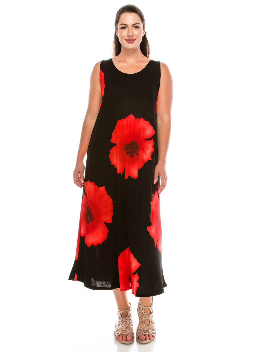 Jostar Women's Stretchy Long Tank Dress Print, 700BN-TP-W113 - Jostar Online