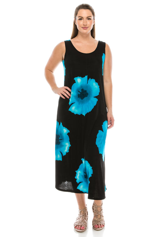 Jostar Women's Stretchy Long Tank Dress Print, 700BN-TP-W113 - Jostar Online