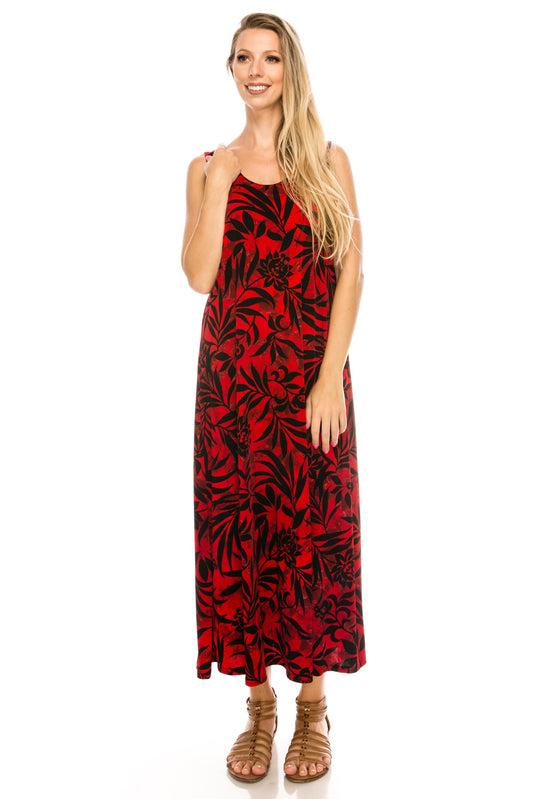 Jostar Women's Stretchy Long Tank Dress Print, 700BN-TP-W173 - Jostar Online