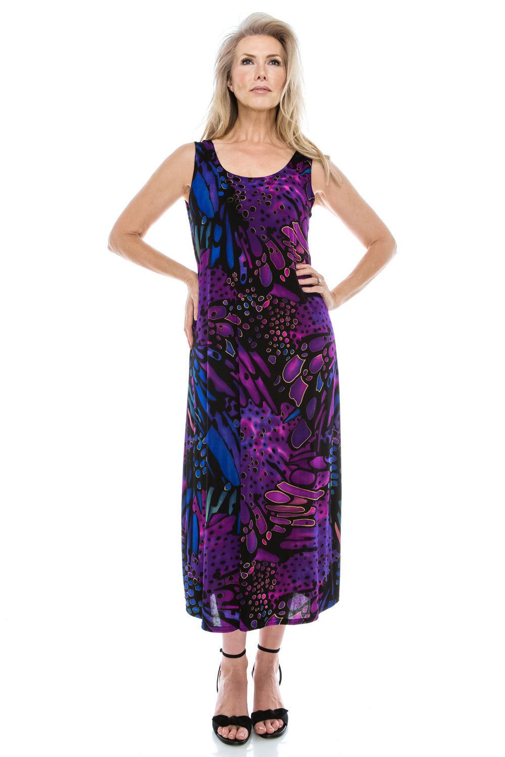 Jostar Women's Stretchy Long Tank Dress Print, 700BN-TP-W207 - Jostar Online