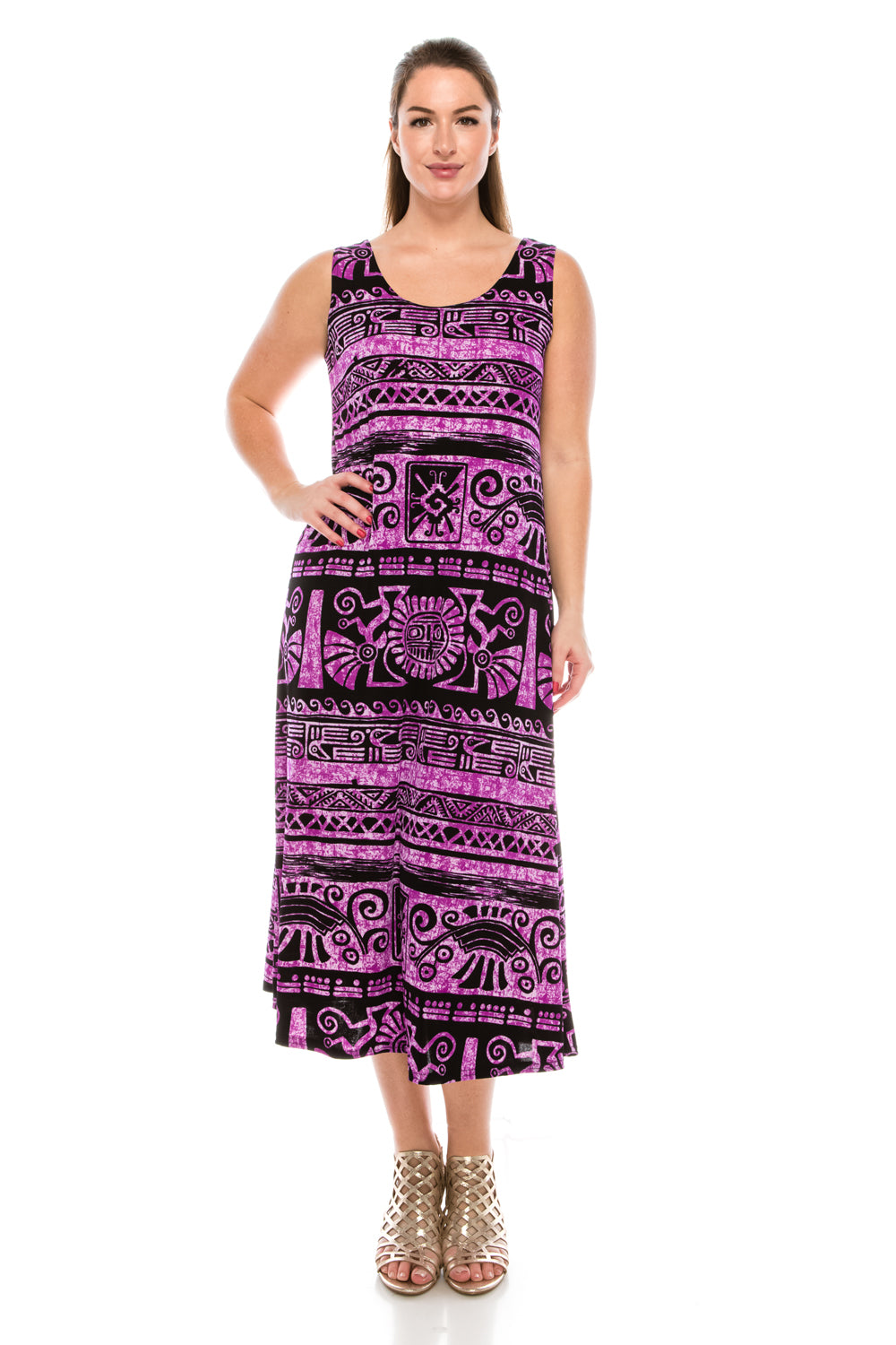 Jostar Women's Stretchy Long Tank Dress Print, 700BN-TP-W901 - Jostar Online
