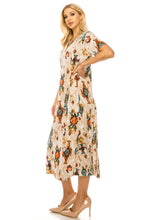 Load image into Gallery viewer, Stretchy Long Dress Short Sleeve Print, 7002BN-SRP1-W317
