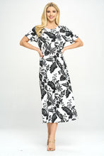 Load image into Gallery viewer, Stretchy Long Dress Short Sleeve Print, 7002BN-SRP1-W324
