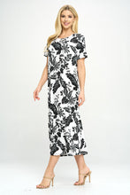 Load image into Gallery viewer, Stretchy Long Dress Short Sleeve Print, 7002BN-SRP1-W324
