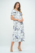 Load image into Gallery viewer, Print Long Dress Short Sleeve -7002BN-SRP1-W383
