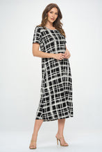 Load image into Gallery viewer, Print Long Dress Short Sleeve -7002BN-SRP1-W387 - Jostar Online
