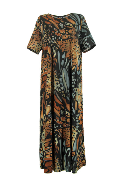 Jostar Women's Stretchy Long Dress Short Sleeve Plus Plus, 702BN-SXP-W207 - Jostar Online