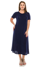 Load image into Gallery viewer, Jostar Women&#39;s Stretchy Long Dress Short Sleeve, 702BN-S - Jostar Online
