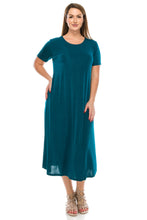 Load image into Gallery viewer, Jostar Women&#39;s Stretchy Long Dress Short Sleeve, 702BN-S - Jostar Online
