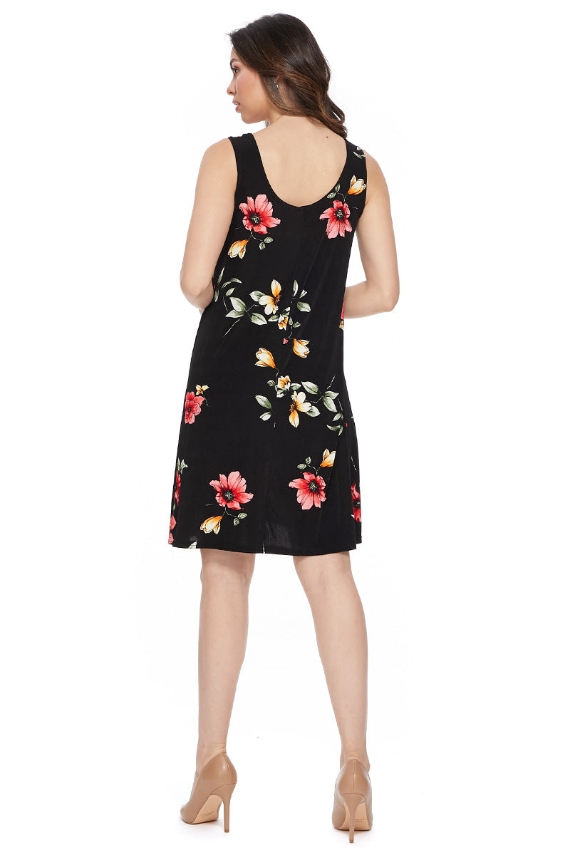 Women's Stretchy Missy Tank Dress Print-7003BN-TRP1-W215 - Jostar Online