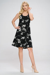 Plus Size Print Missy Tank Dress- 7003BN-TXP1-W308