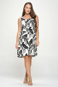 Plus Size Print Missy Tank Dress- 7003BN-TXP1-W324