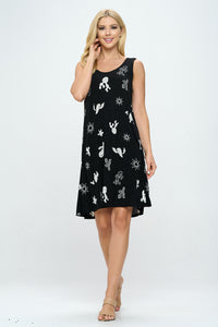 Stretchy Missy Tank Dress Print- 7003BN-TRP1-W369