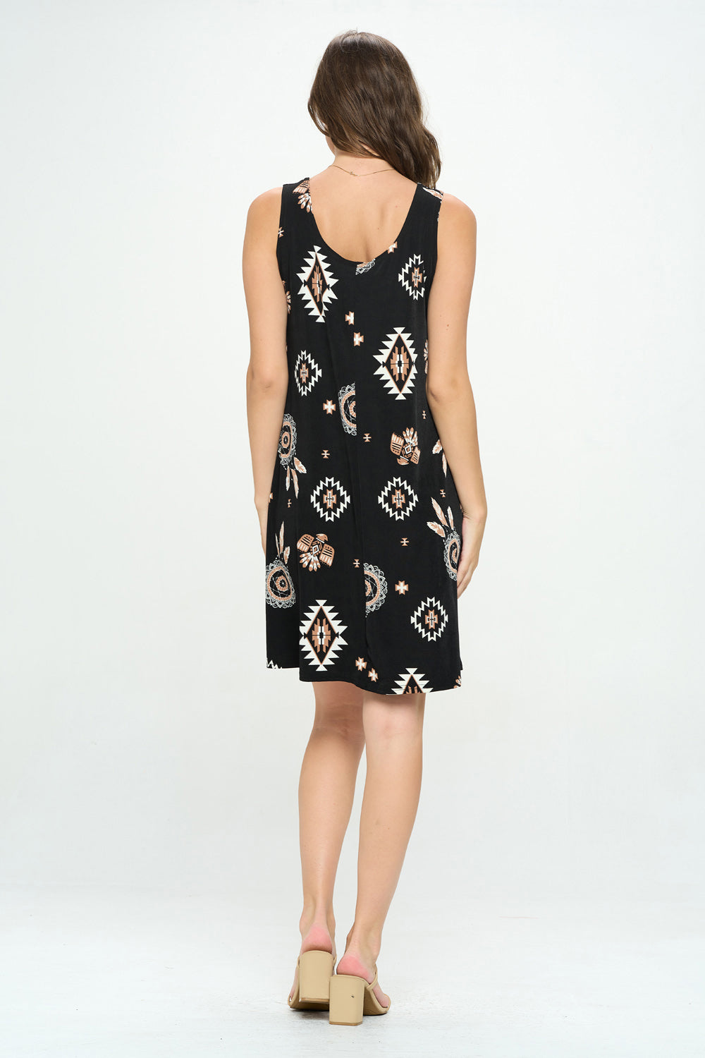 Plus Size Print Missy Tank Dress- 7003BN-TXP1-W370