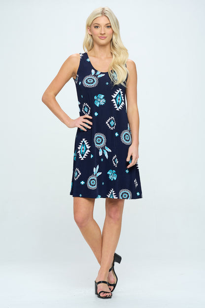 Print Missy Tank Dress - 7003BN-TRP1-W370