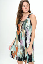 Load image into Gallery viewer, Brushstrokes Print Missy Tank Dress - 7003BN-TRP1-W379
