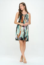 Load image into Gallery viewer, Brushstrokes Print Missy Tank Dress - 7003BN-TRP1-W379
