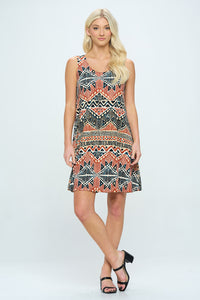 Print Missy Tank Dress - 7003BN-TRP1-W381